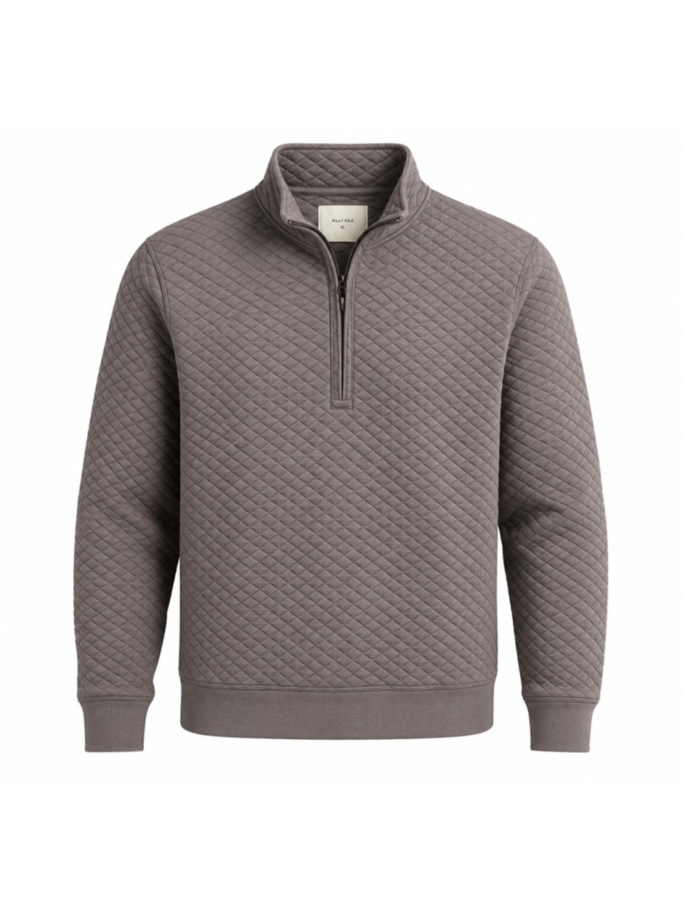 Men's Billy Reid Quilted Quarter Zip Sweater Grey XL
305